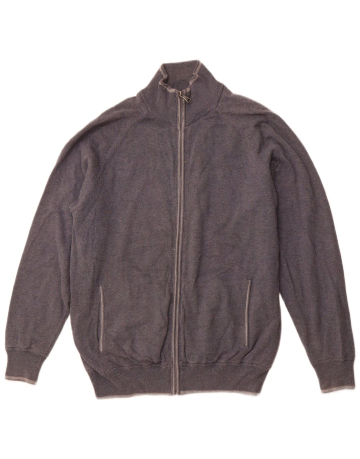 Marks & Spencer Cardigan Pull Homme Gris Moyen Coton