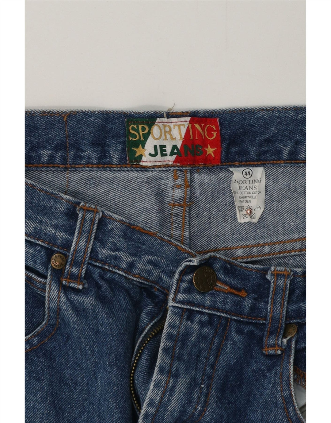 Sporting Womens Tapered Jeans IT 44 Medium W30 L27 Bleu Coton