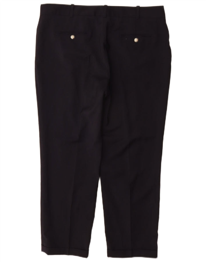 Pantalon de costume slim femme ZARA XL W32 L26 laine bleu marine