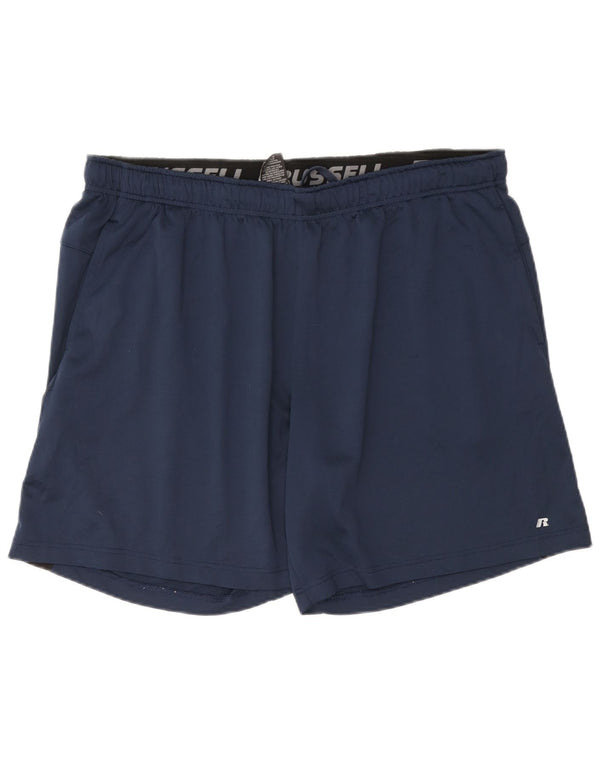 Russell Athletic Short de sport Dri-Power pour homme 2XL Bleu marine Colorblock