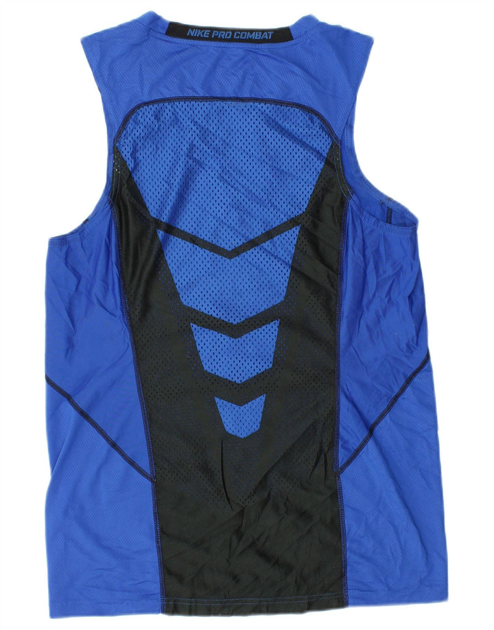 Nike T-shirt graphique pour homme en polyester color block bleu moyen