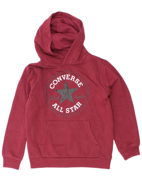 Converse Pull à capuche graphique Chuck Taylor Graphic pour garçon 6-7 ans en coton bordeaux