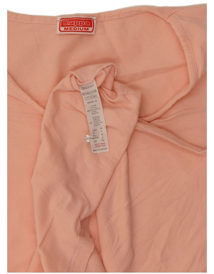 Kappa T-Shirt Femme Top UK 12 Rose Moyen Coton
