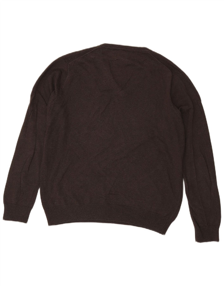 Gant Pull Col V Homme Petit Marron