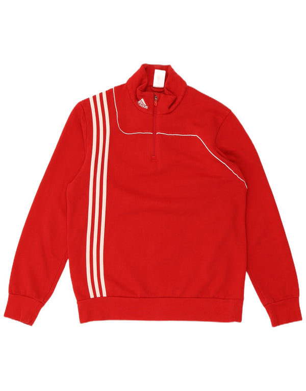 ADIDAS Sweat-shirt à col zippé pour homme Rouge moyen