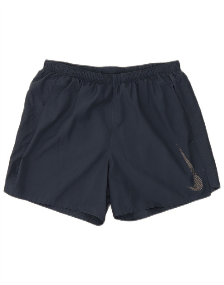 Nike Short de sport Dri Fit pour homme en polyester bleu marine moyen