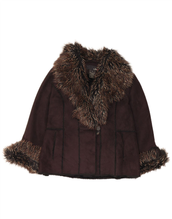 Utex Veste Sherpa Femme UK 14 Acrylique Marron Moyen