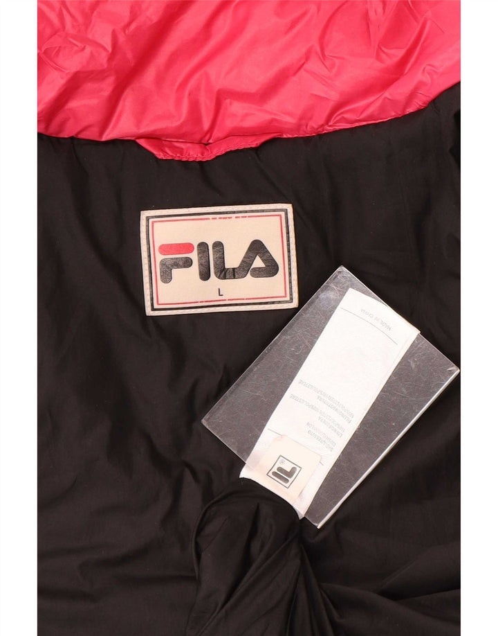 Fila Veste matelassée pour femme UK 16 Large Multicolore Colourblock Polyester