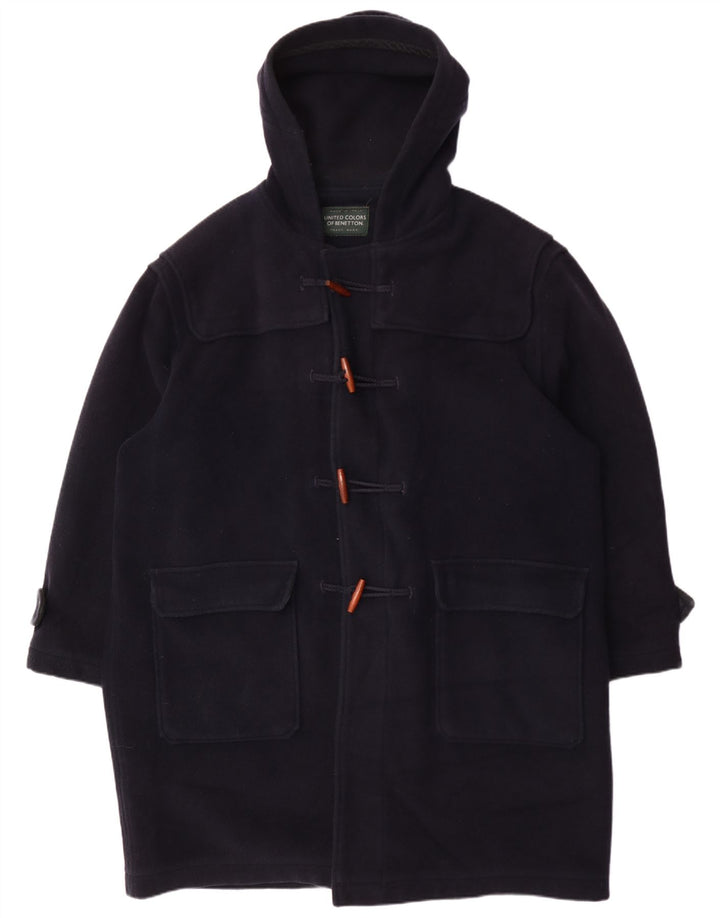 BENETTON Duffle-coat à capuche pour homme IT 54 2XL Bleu marine en laine