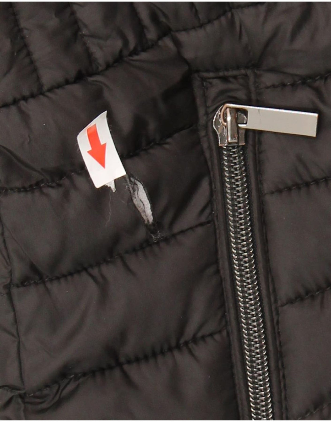 Zara Veste matelassée à capuche pour femme UK 10 Small Noir Polyester