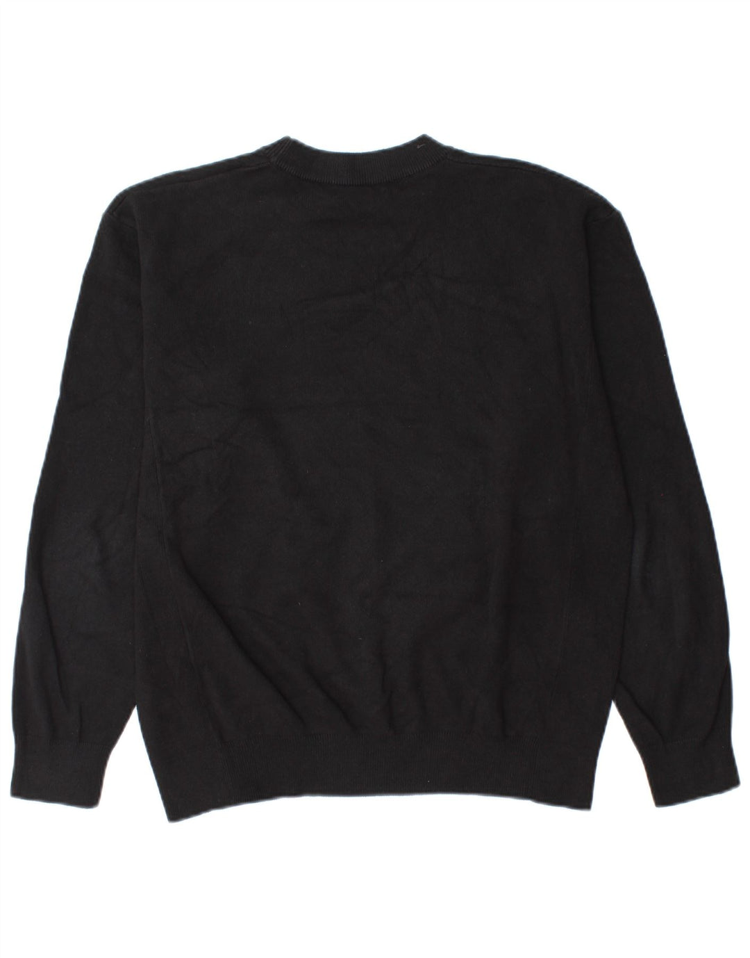 Zara Pull à col rond pour homme en coton noir moyen