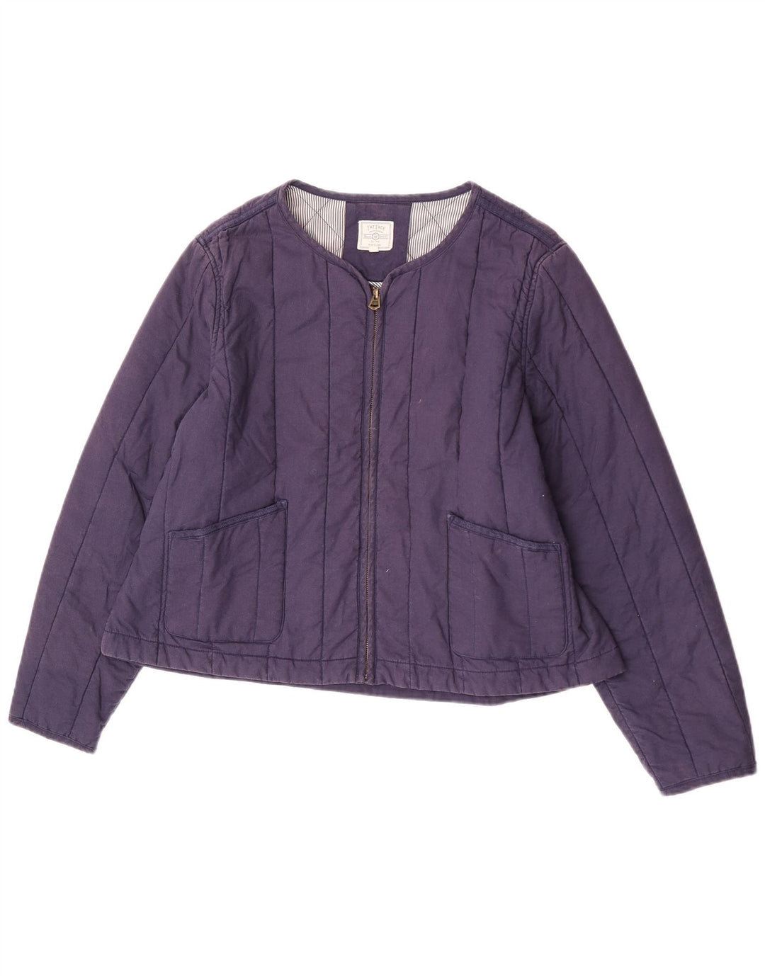 Fat Face Veste matelassée pour femme UK 18 XL Bleu marine Coton