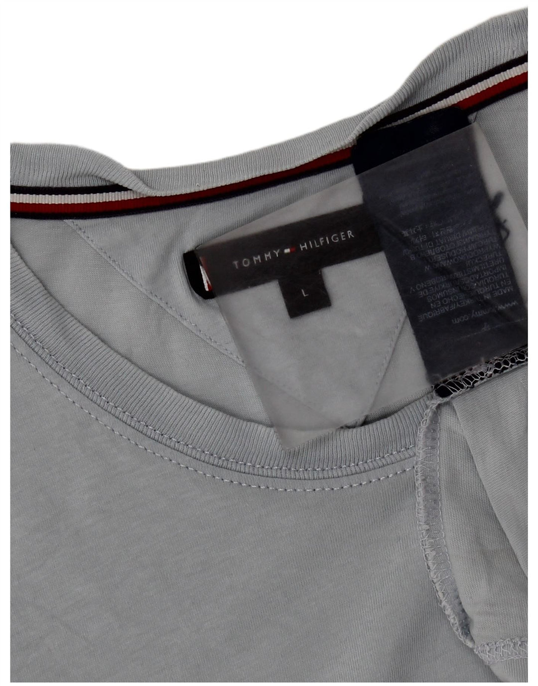 Tommy Hilfiger T-Shirt Homme Haut Large Bleu Coton