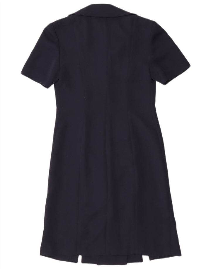 LUISA SPAGNOLI Robe Chemise Croisée Femme IT 42 Bleu Marine Moyen