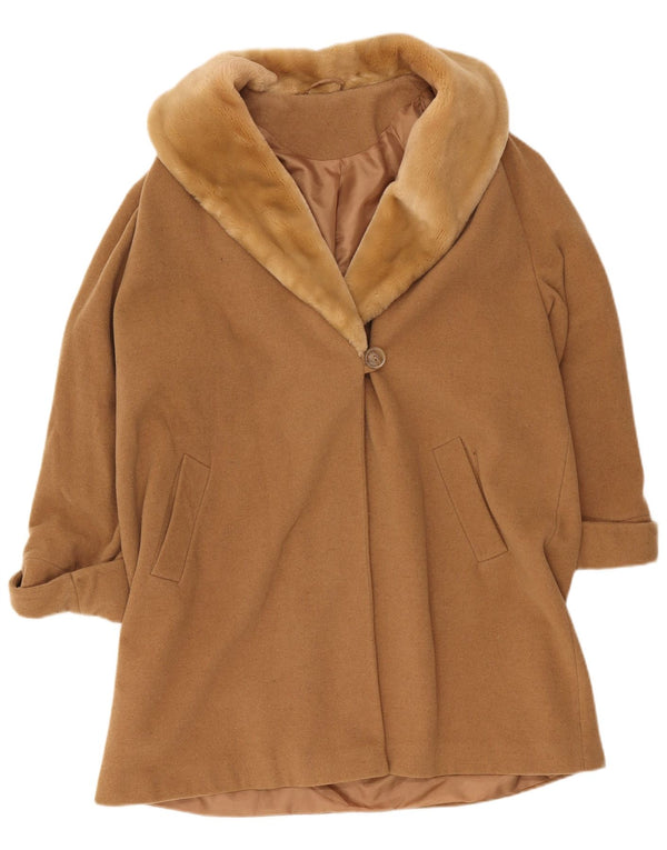 St. Bernard Manteau Femme UK 14 Grande Laine Beige