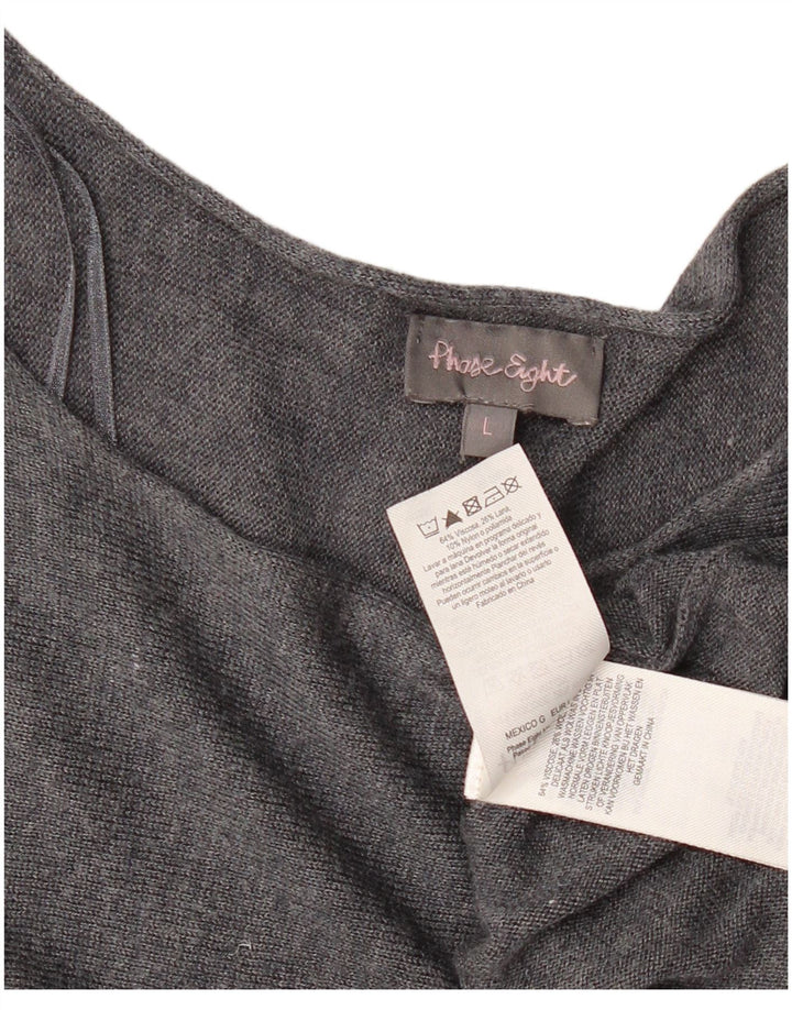 Phase Eight Pull surdimensionné à col bateau pour femme UK 16 Large Gris
