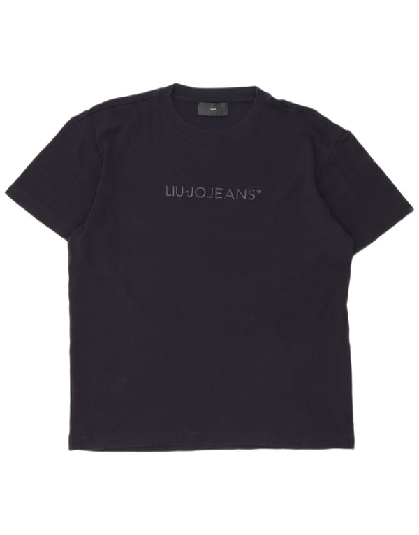 Liu Jo T-Shirt Graphique Homme Bleu Marine Moyen