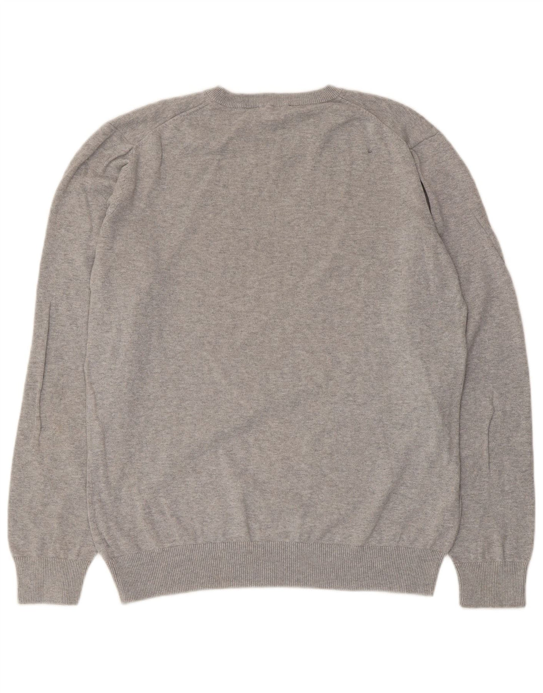 Crew Clothing Pull col V pour homme en coton gris Taille L