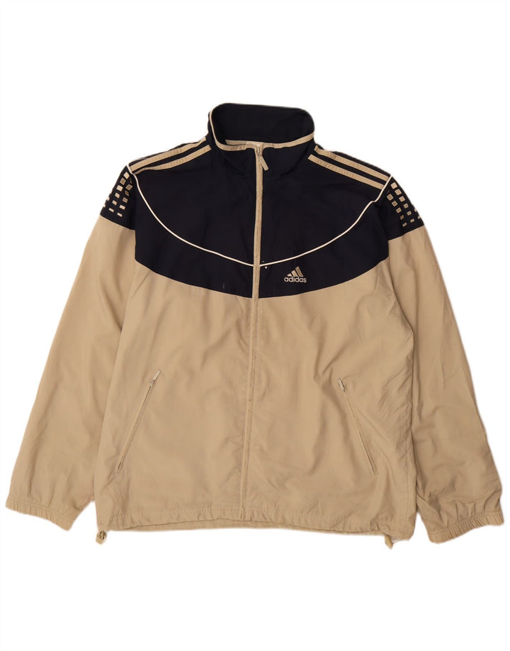 Adidas Veste de survêtement pour homme Large Beige Colourblock Polyester