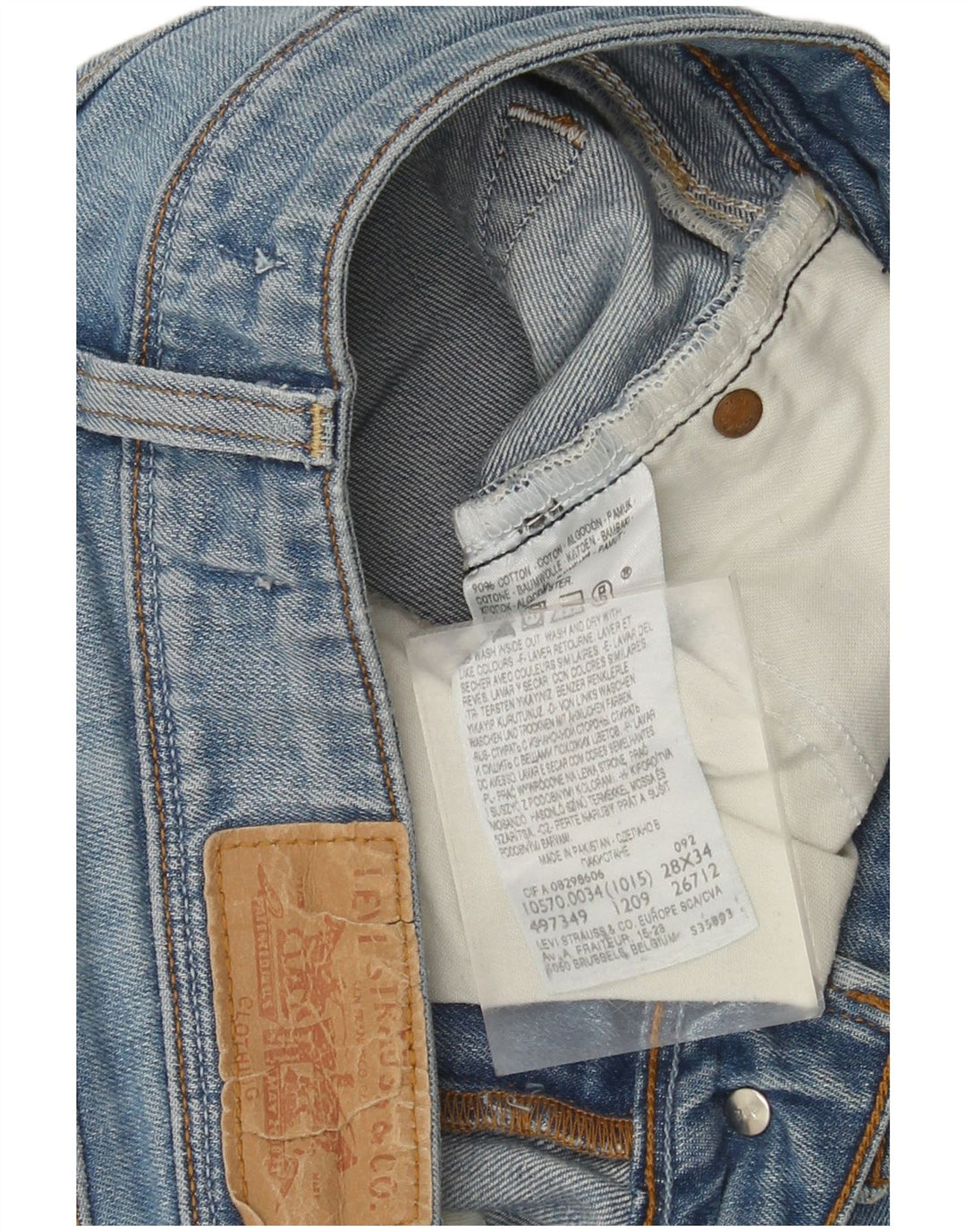 Levi's Jean Droit 570 Femme Bleu W28 L30 Coton
