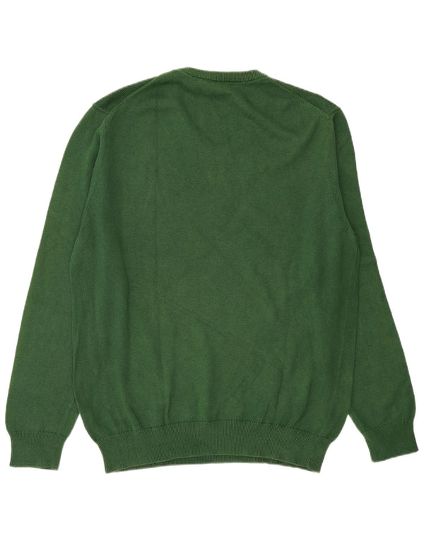 CREW CLOTHING Pull col V pour Homme 2XL Vert Coton