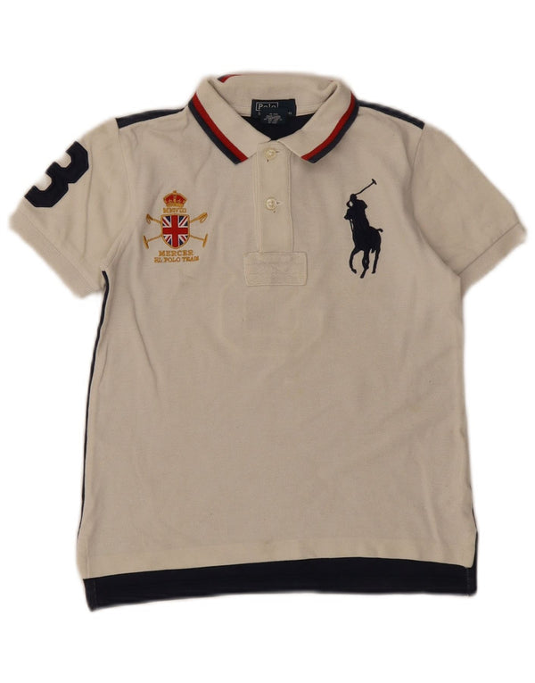 Polo Ralph Lauren Chemise à manches courtes pour garçon 5-6 ans Blanc Colorblock
