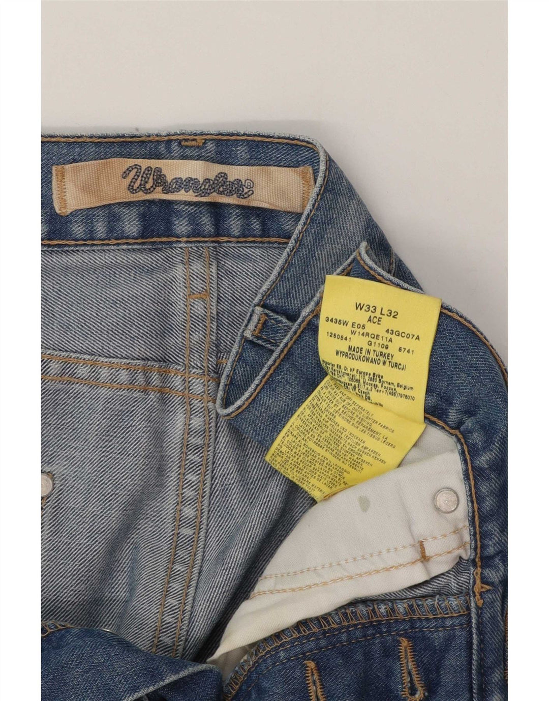 Wrangler Jean Droit Ace W33 L29 Homme Bleu Coton