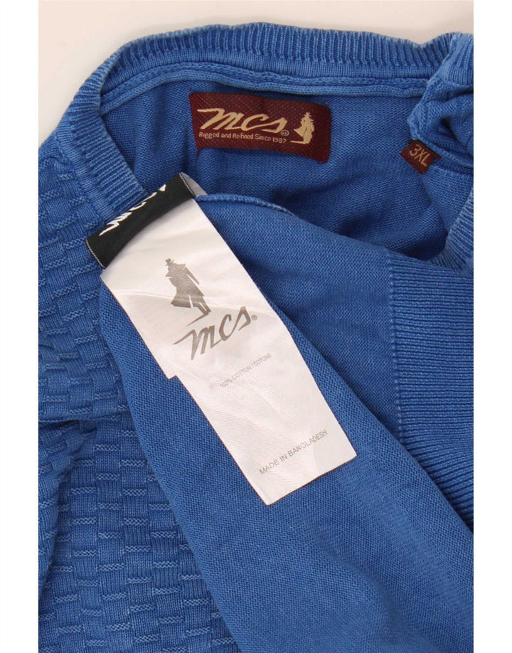 Marlboro Classics Pull à col rond pour homme en coton bleu 3XL