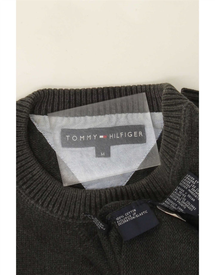 Tommy Hilfiger Pull Ras du Cou Homme Gris Moyen Coton