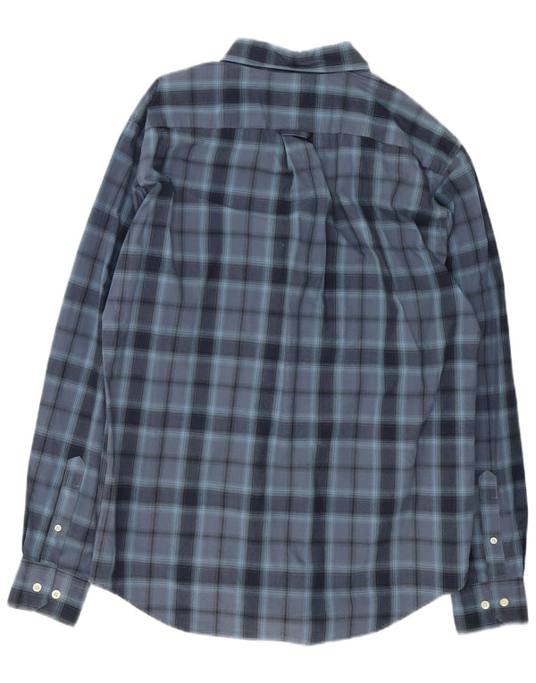 Nautica Chemise Homme Bleu Marine Moyen Carreaux Coton
