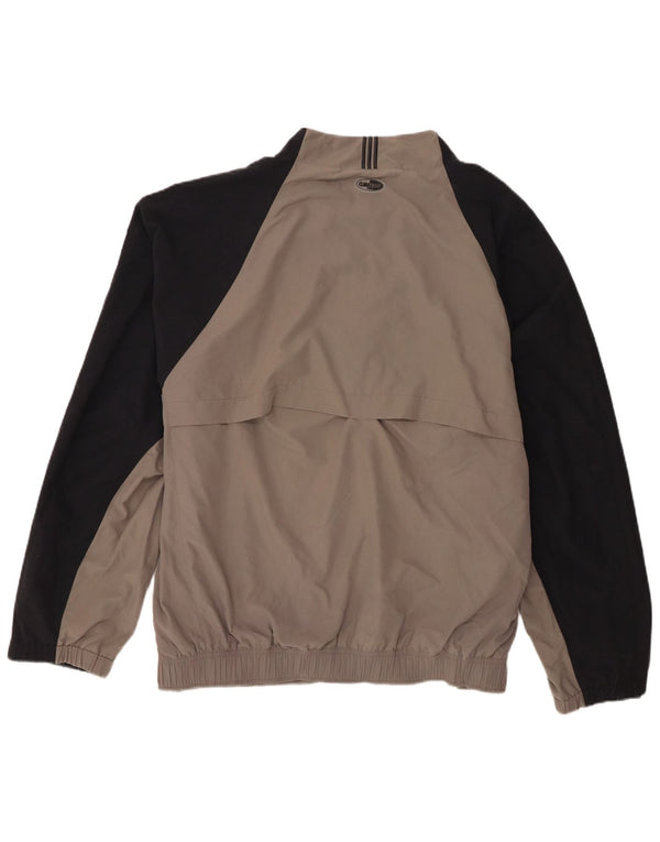 Adidas Haut de survêtement à col zippé pour homme XL Gris Colorblock Polyester