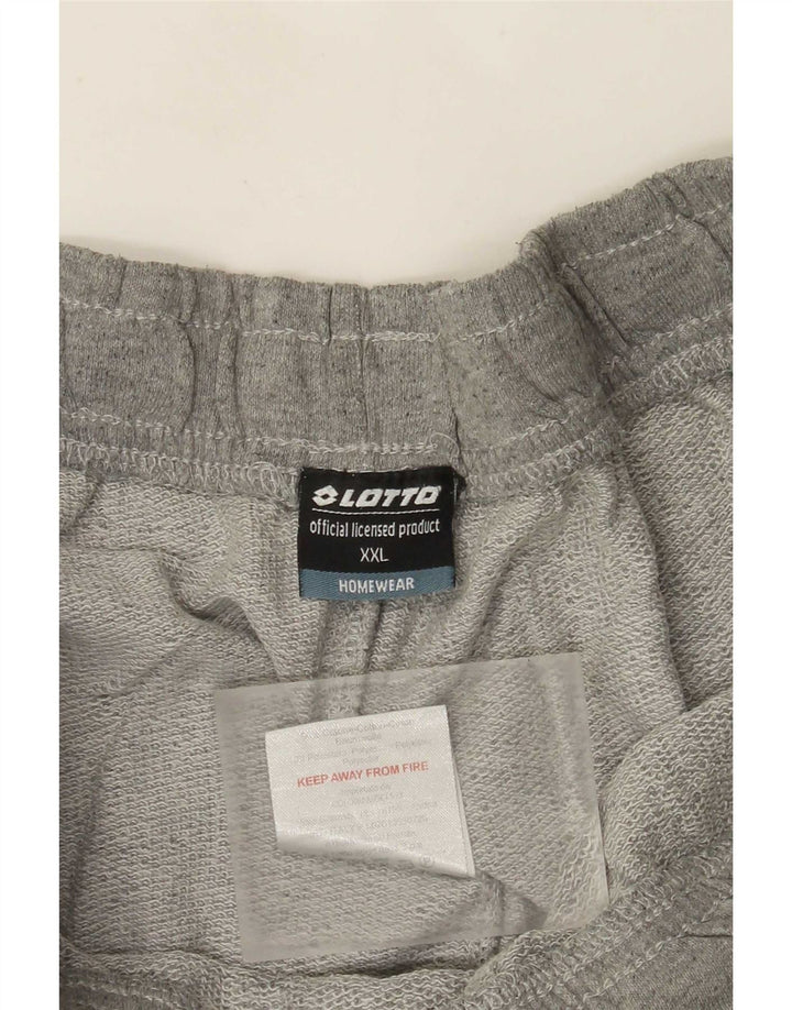 Lotto Short de Sport Homme 2XL Gris Coton