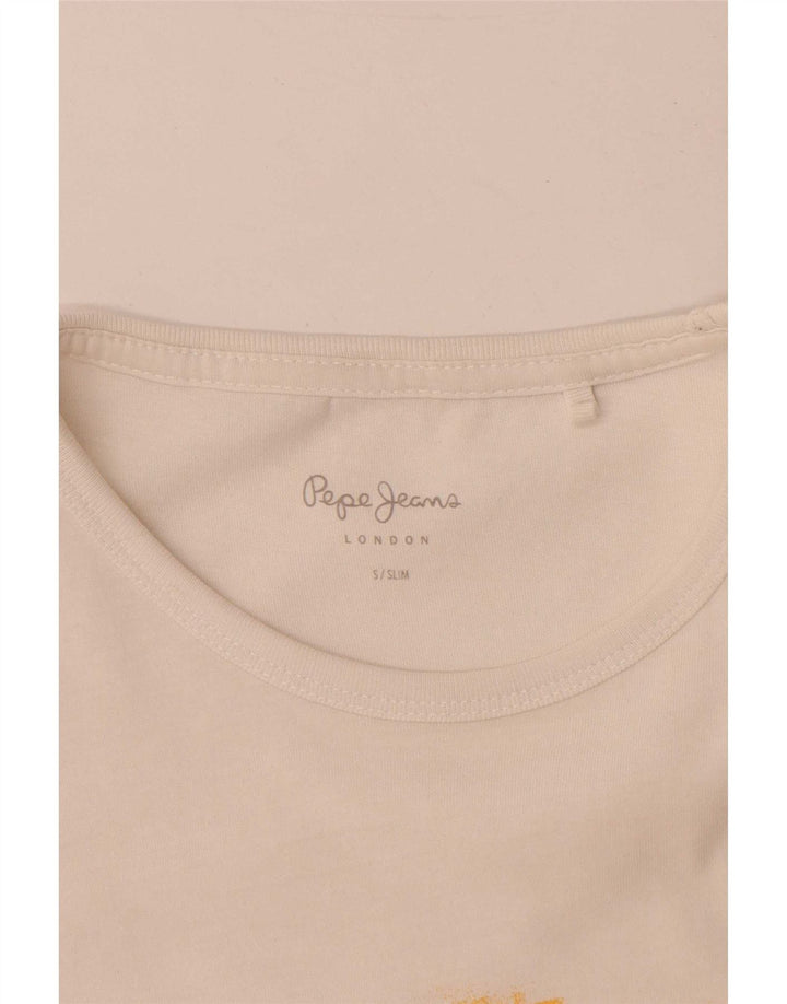 PEPE Jeans T-Shirt Slim Graphique Homme Petit Blanc