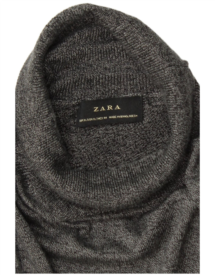 Zara Pull Col Roulé Homme XL Gris