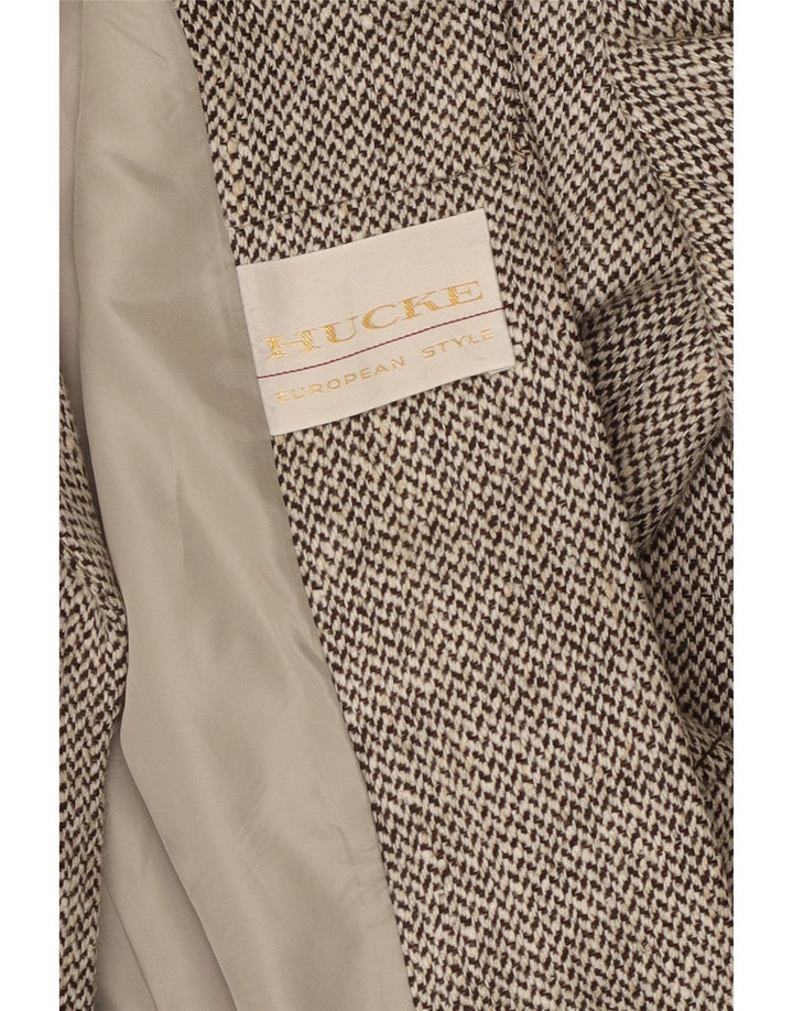 Hucke Veste blazer à 4 boutons pour femme UK 14 Gris moyen à chevrons