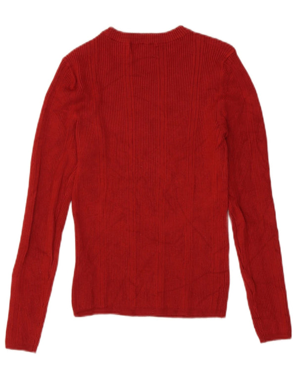 Marks & Spencer Pull col bateau pour femme UK 8 Small Viscose bordeaux