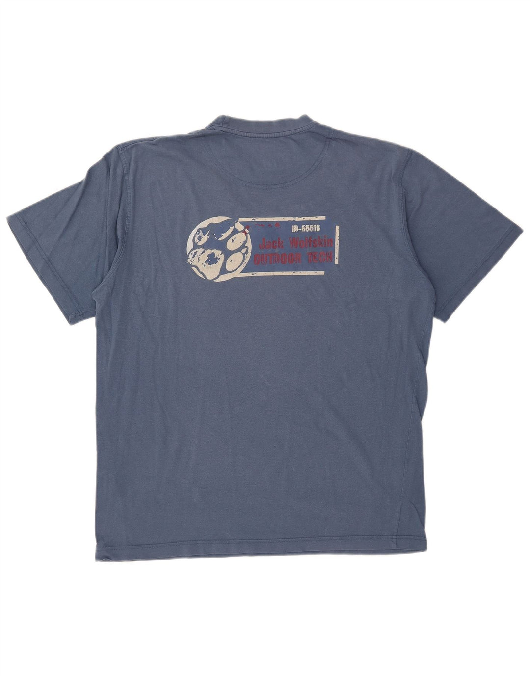 JACK WOLFSKIN T-Shirt Graphique Homme Grand Bleu Marine Coton