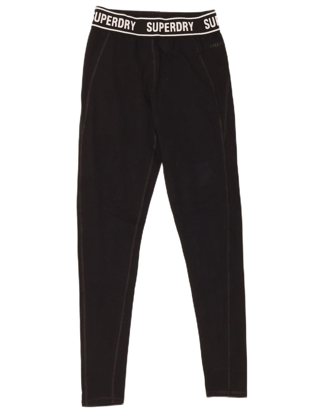 SUPERDRY Leggings graphiques pour femmes UK 8 Small Noir Coton