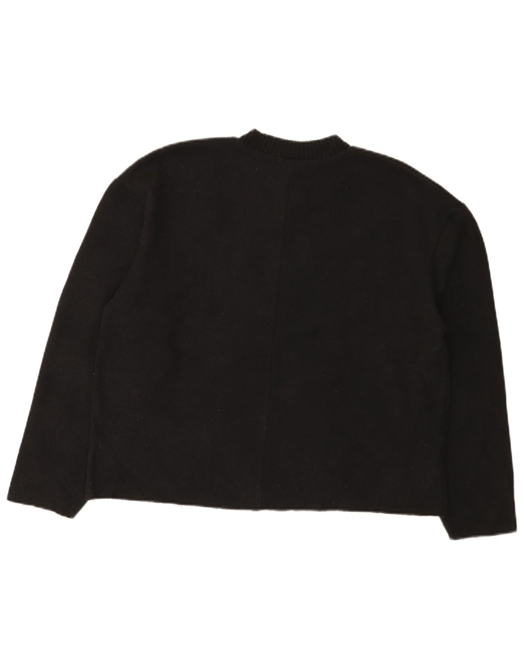 Zara Pull à col rond pour femme UK 14 Noir moyen