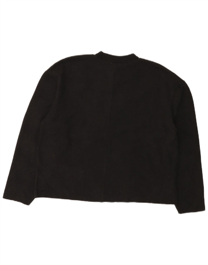 Zara Pull à col rond pour femme UK 14 Noir moyen