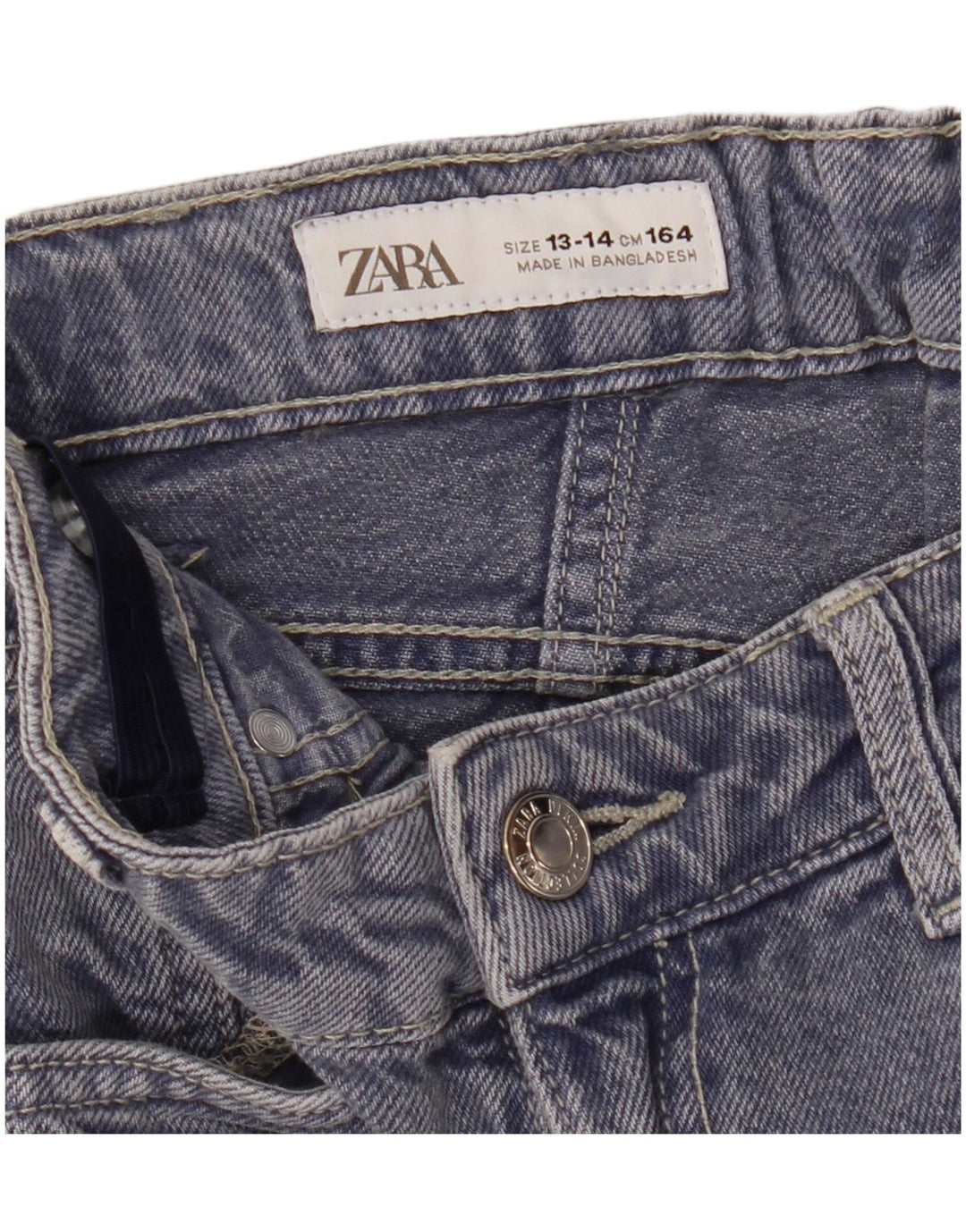 Jean ample fille ZARA 13-14 ans W26 L27 bleu marine