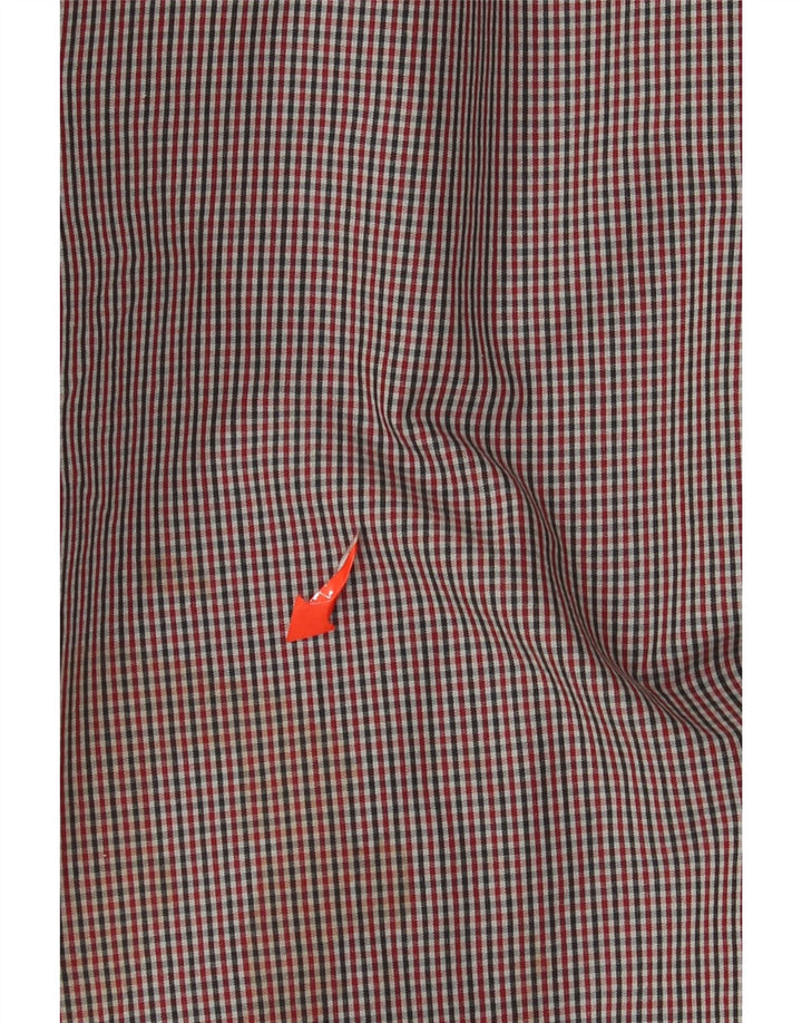 Quiksilver Veste Bomber Homme UK 42 XL Rouge Vichy Coton