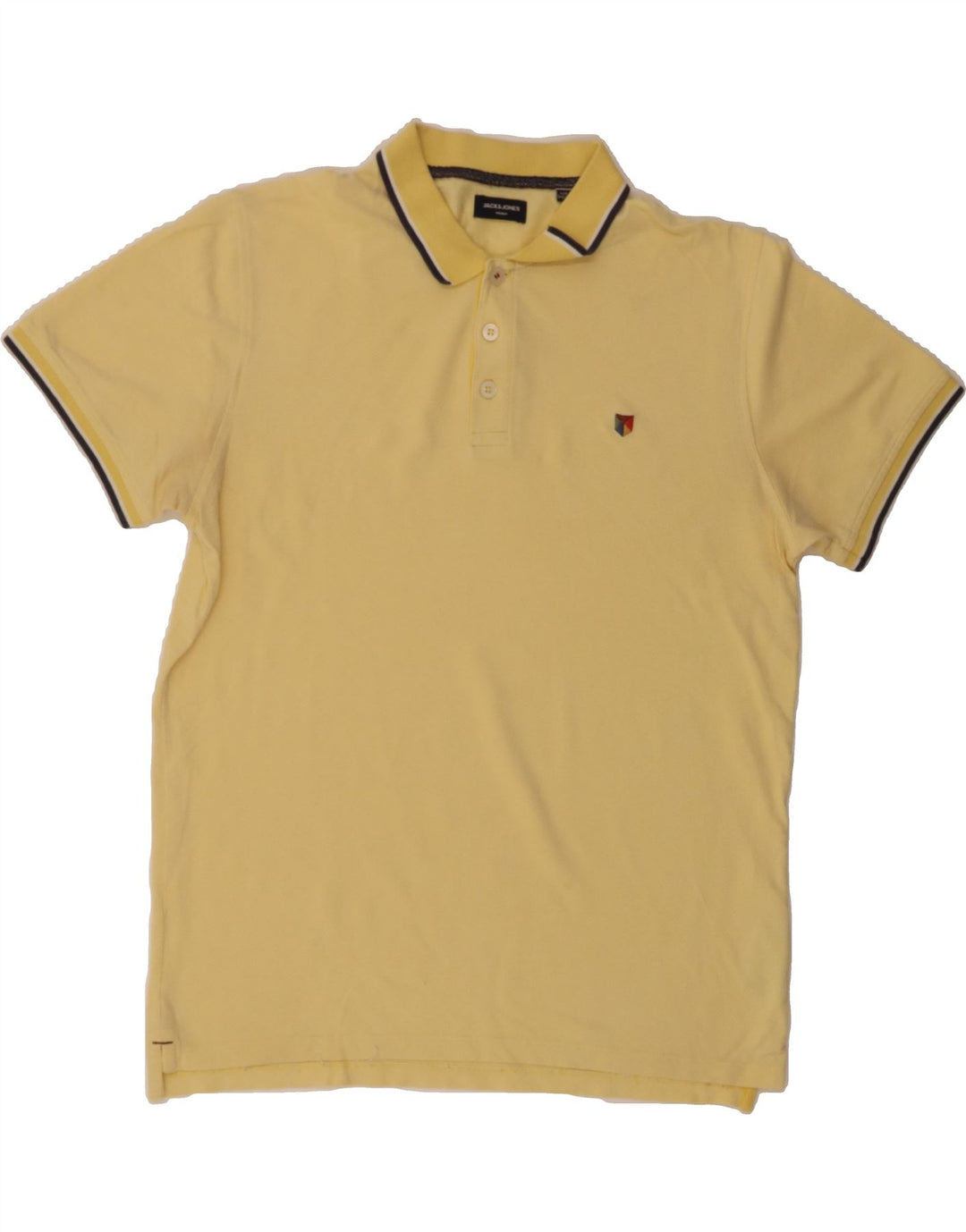 JACK & JONES Mens Polo Shirt Large Yellow Cotton Vintage Jack & Jones and Second-Hand Jack & Jones from Messina Hembry 
