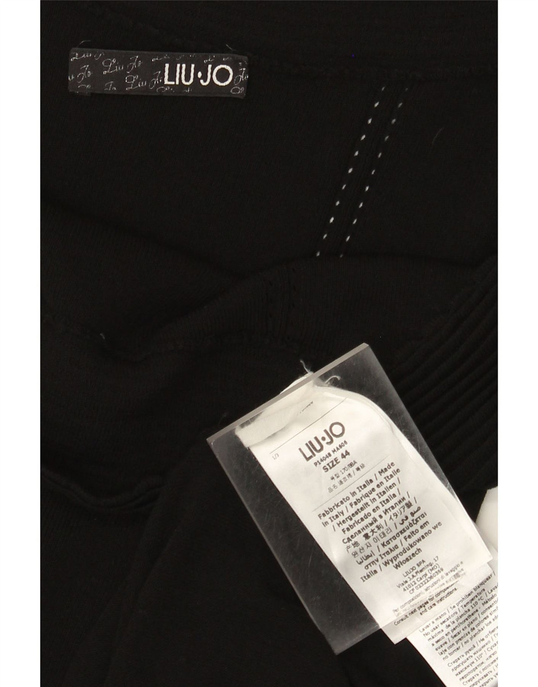 Liu Jo Femme Robe Épaules Dénudées IT 44 Viscose Noir Moyen
