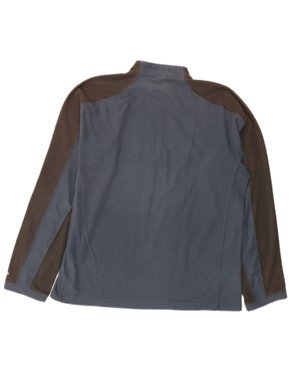 The North Face Pull polaire à col zippé pour homme Bleu moyen Colourblock