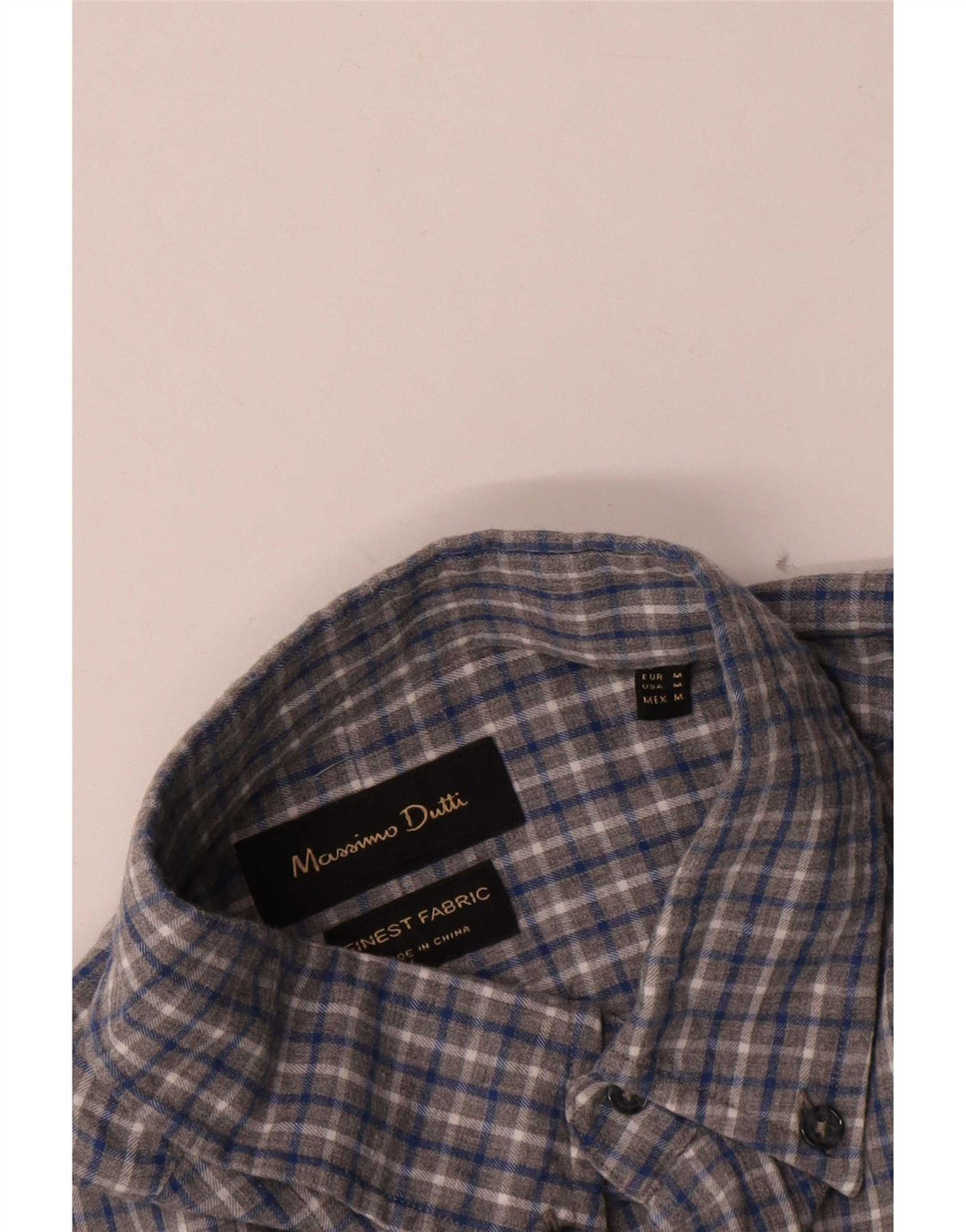 Massimo Dutti Chemise Homme Gris Moyen Carreaux