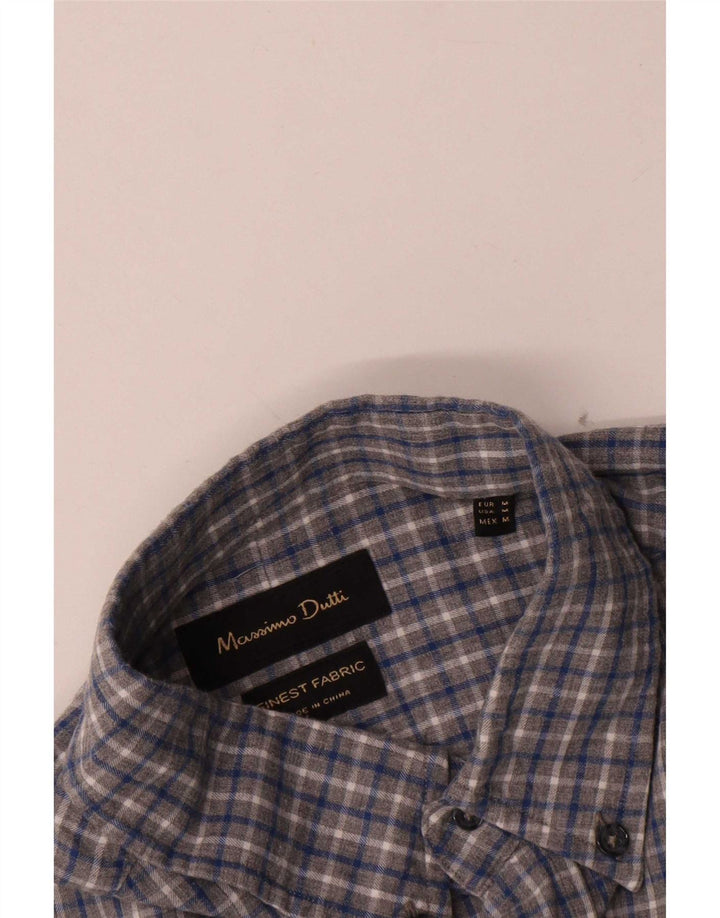 Massimo Dutti Chemise Homme Gris Moyen Carreaux