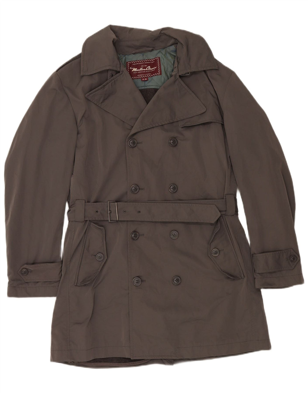Marlboro Classics Trench-Coat Femme EU 50 Grand Gris Polyester