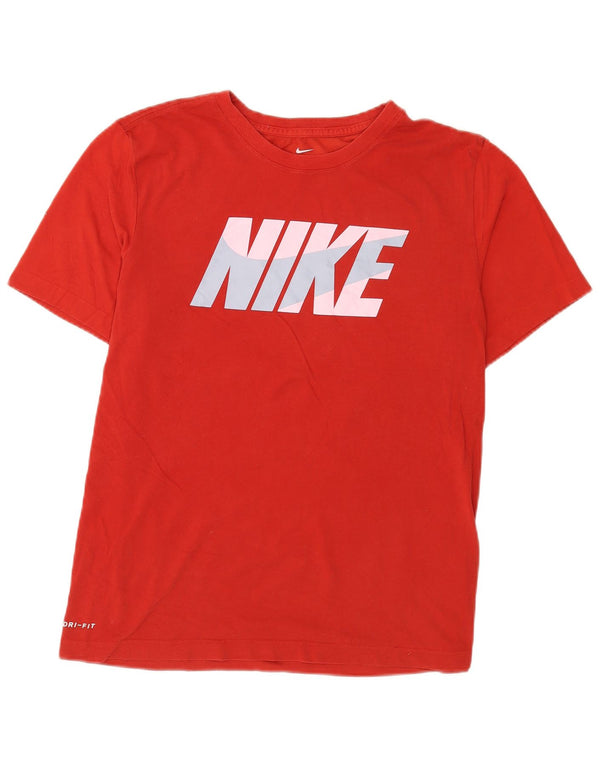 Nike Hommes Dri Fit Graphic T-Shirt Haut Grand Rouge Coton