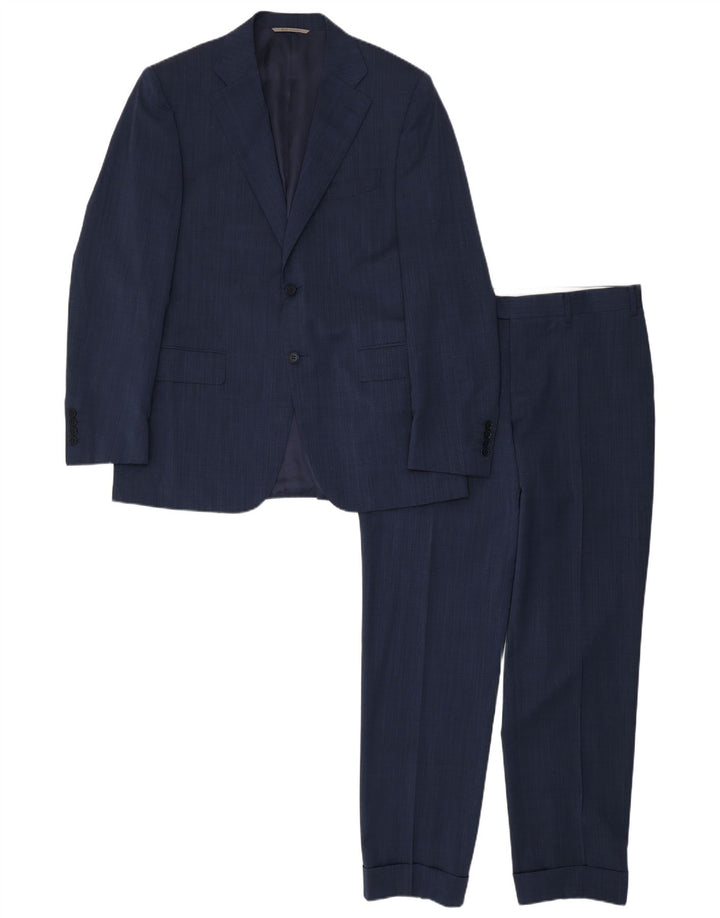 Canali Costume 2 pièces 2 boutons pour homme IT 50 Large W34 L30 Laine bleu marine